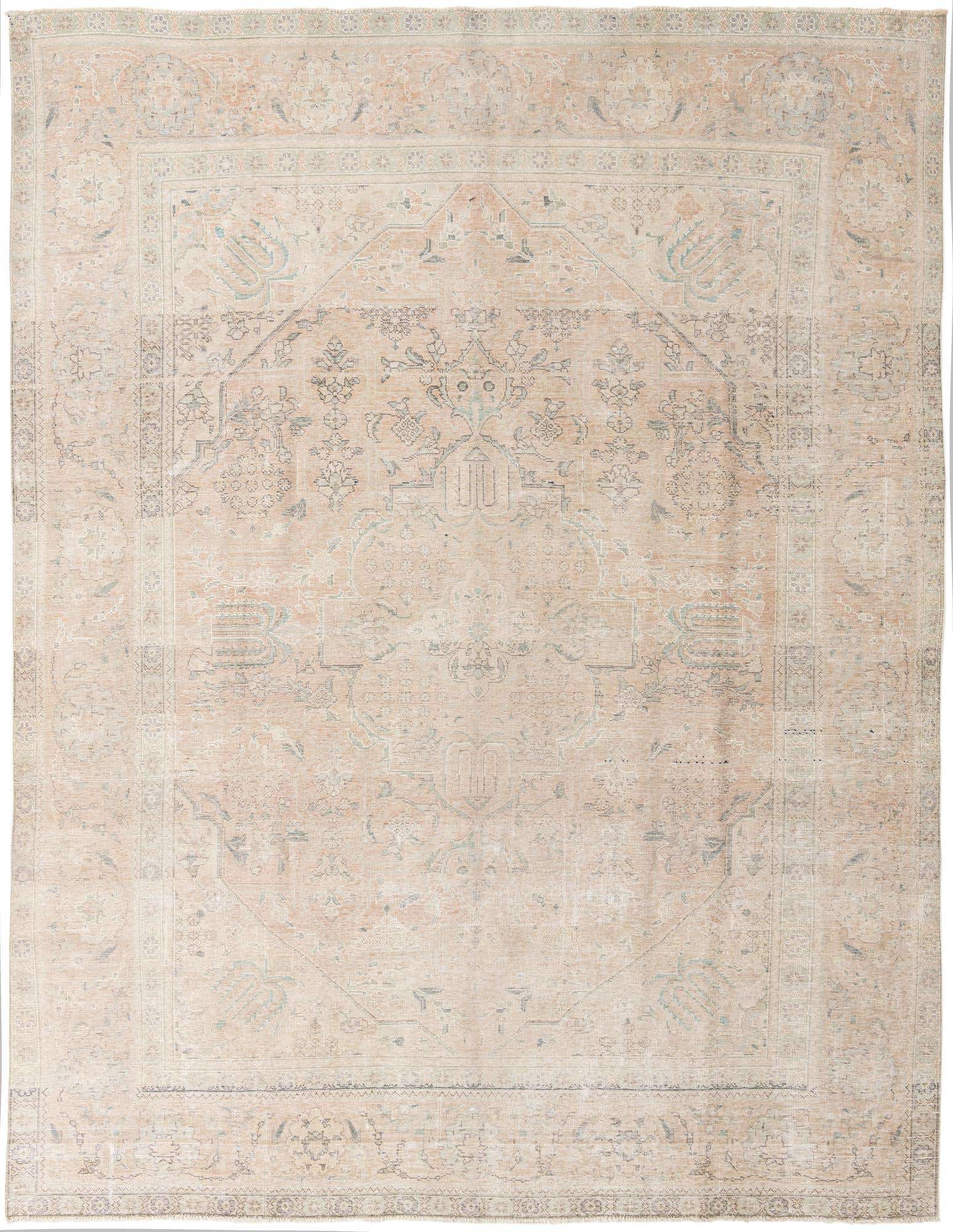 9' 6 x 12' 3 Hand Knotted Ultra Vintage Persian Wool Rug