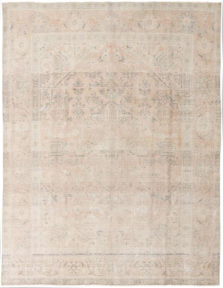 9' 6 x 12' 3 Hand Knotted Ultra Vintage Persian Wool Rug