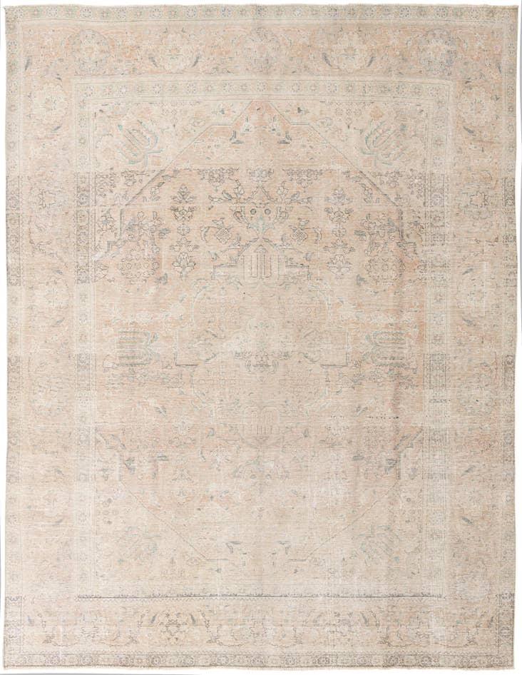 Detail image of 9' 6 x 12' 3 Hand Knotted Ultra Vintage Persian Wool Rug
