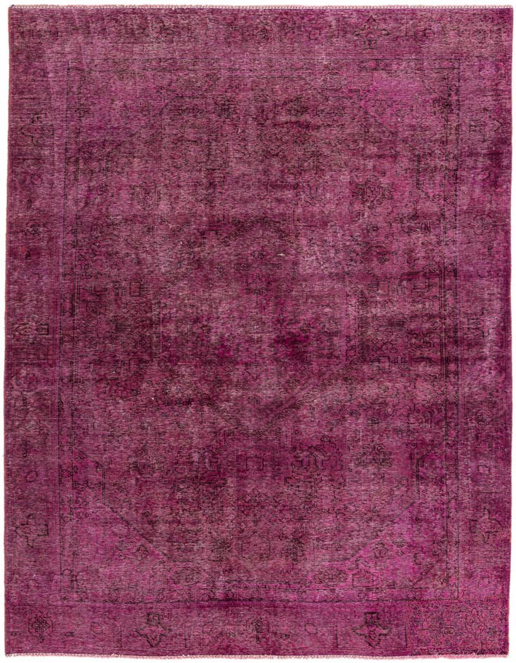 Detail image of 6' 1 x 8' 10 Hand Knotted Ultra Vintage Persian Wool Rug