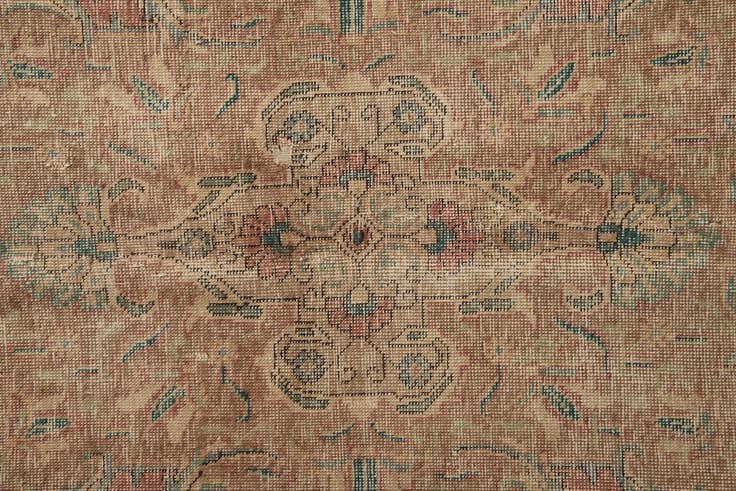 Detail image of 7' 1 x 10' 4 Hand Knotted Ultra Vintage Persian Wool Rug