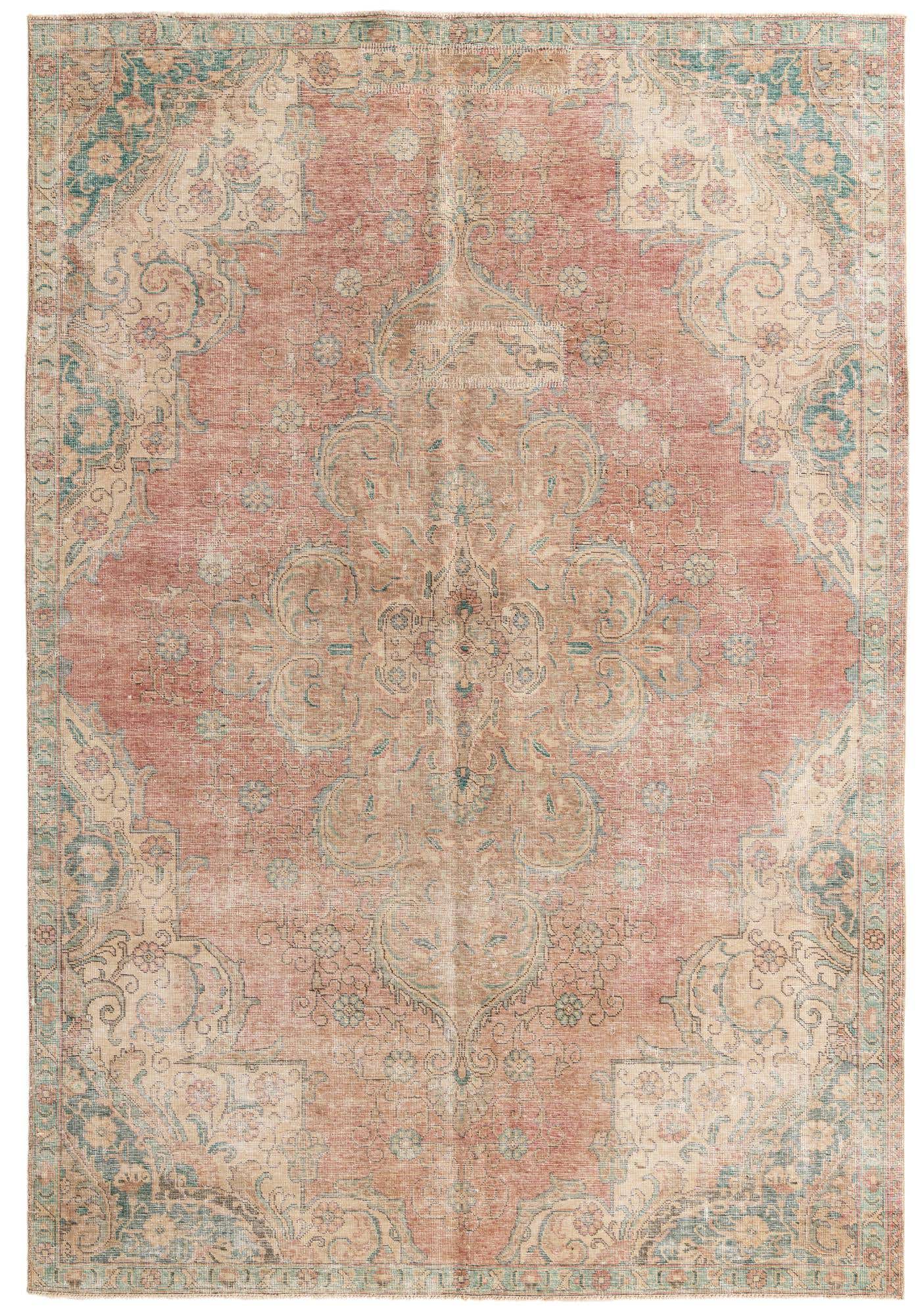 7' 1 x 10' 4 Hand Knotted Ultra Vintage Persian Wool Rug
