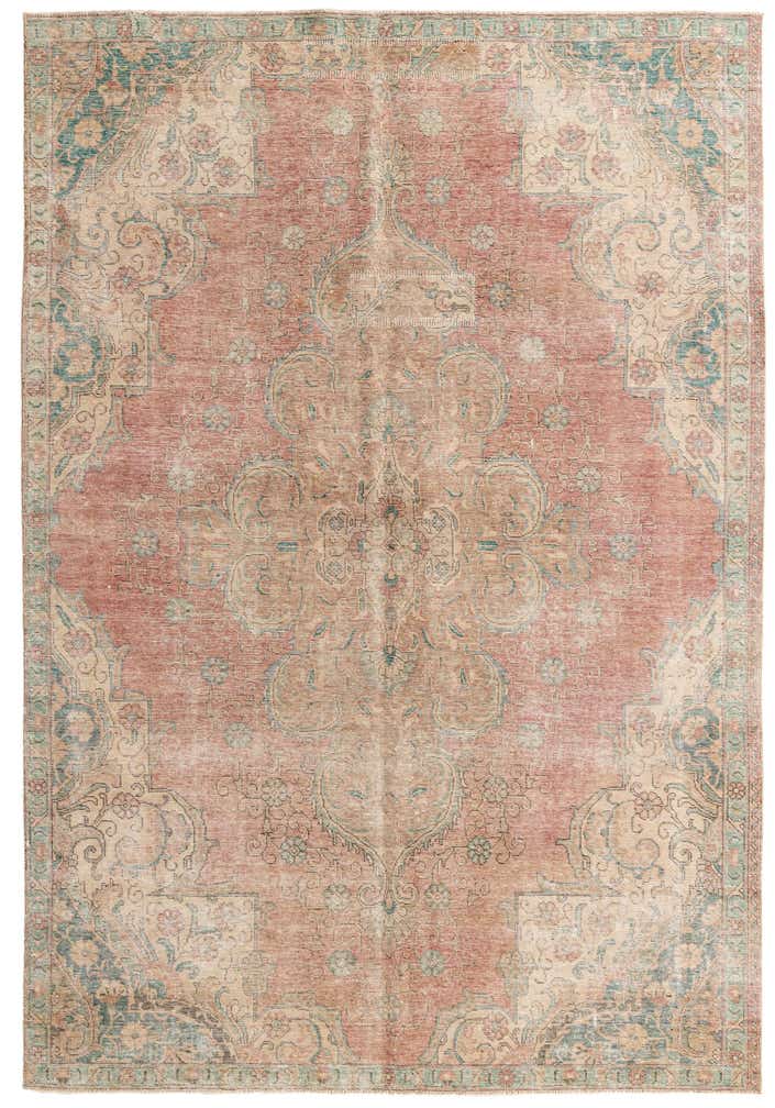 7' 1 x 10' 4 Hand Knotted Ultra Vintage Persian Wool Rug