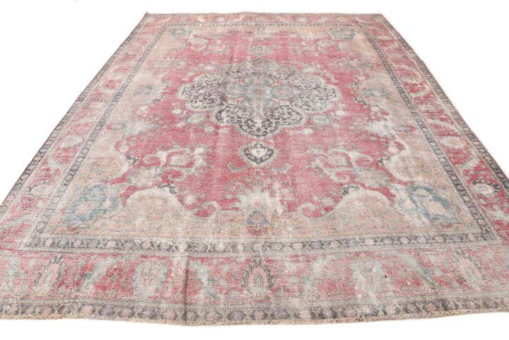9' 9 x 12' 4 Hand Knotted Ultra Vintage Persian Wool Rug
