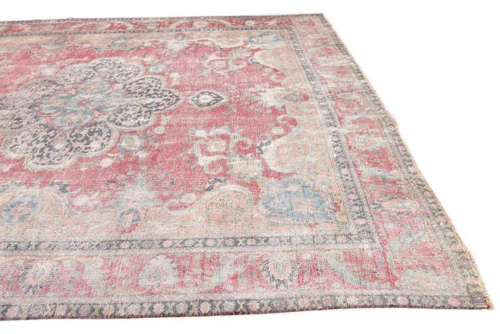 9' 9 x 12' 4 Hand Knotted Ultra Vintage Persian Wool Rug