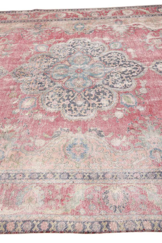 9' 9 x 12' 4 Hand Knotted Ultra Vintage Persian Wool Rug