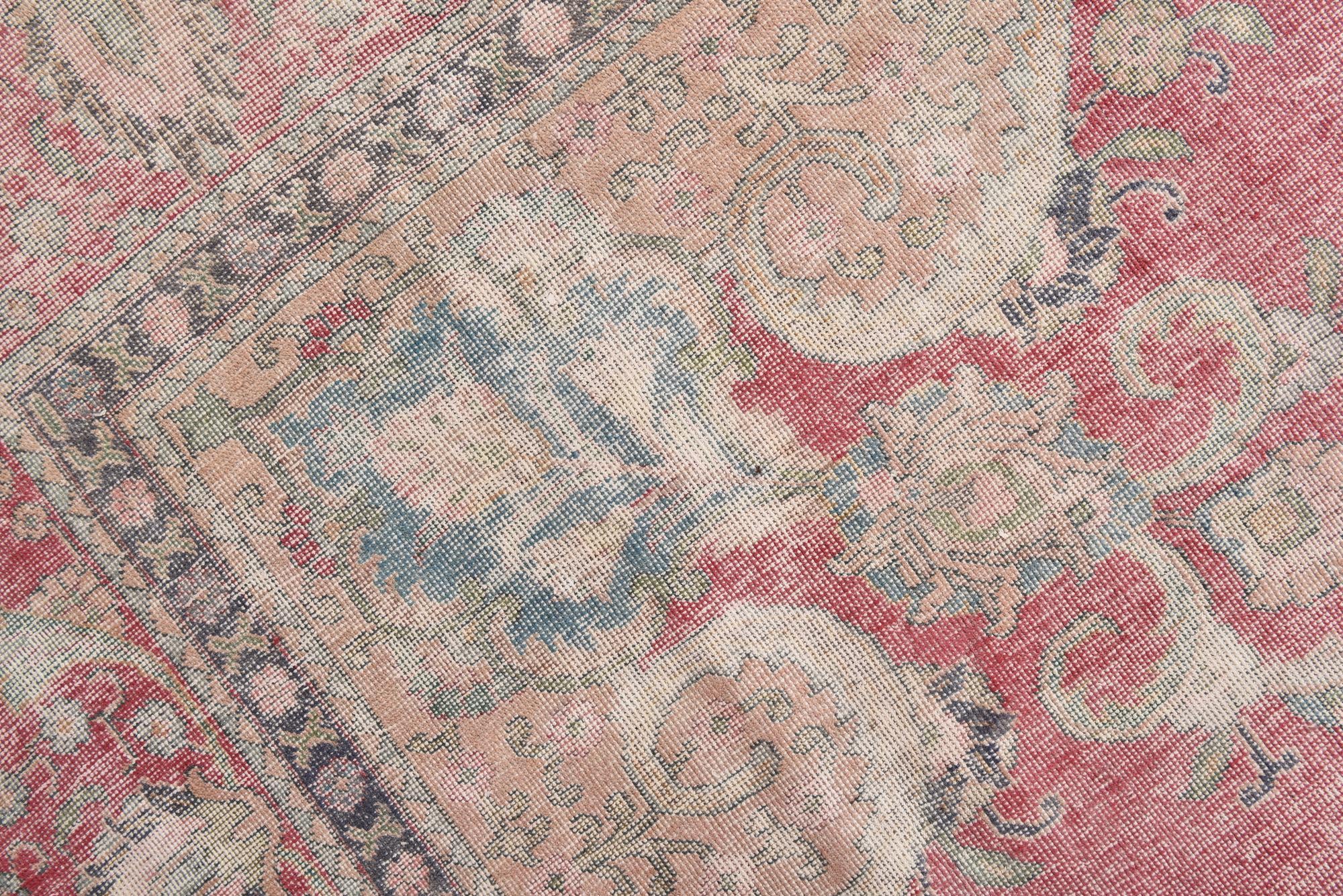 9' 9 x 12' 4 Hand Knotted Ultra Vintage Persian Wool Rug