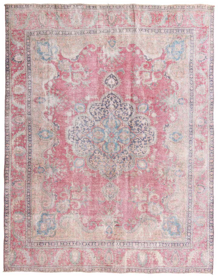9' 9 x 12' 4 Hand Knotted Ultra Vintage Persian Wool Rug