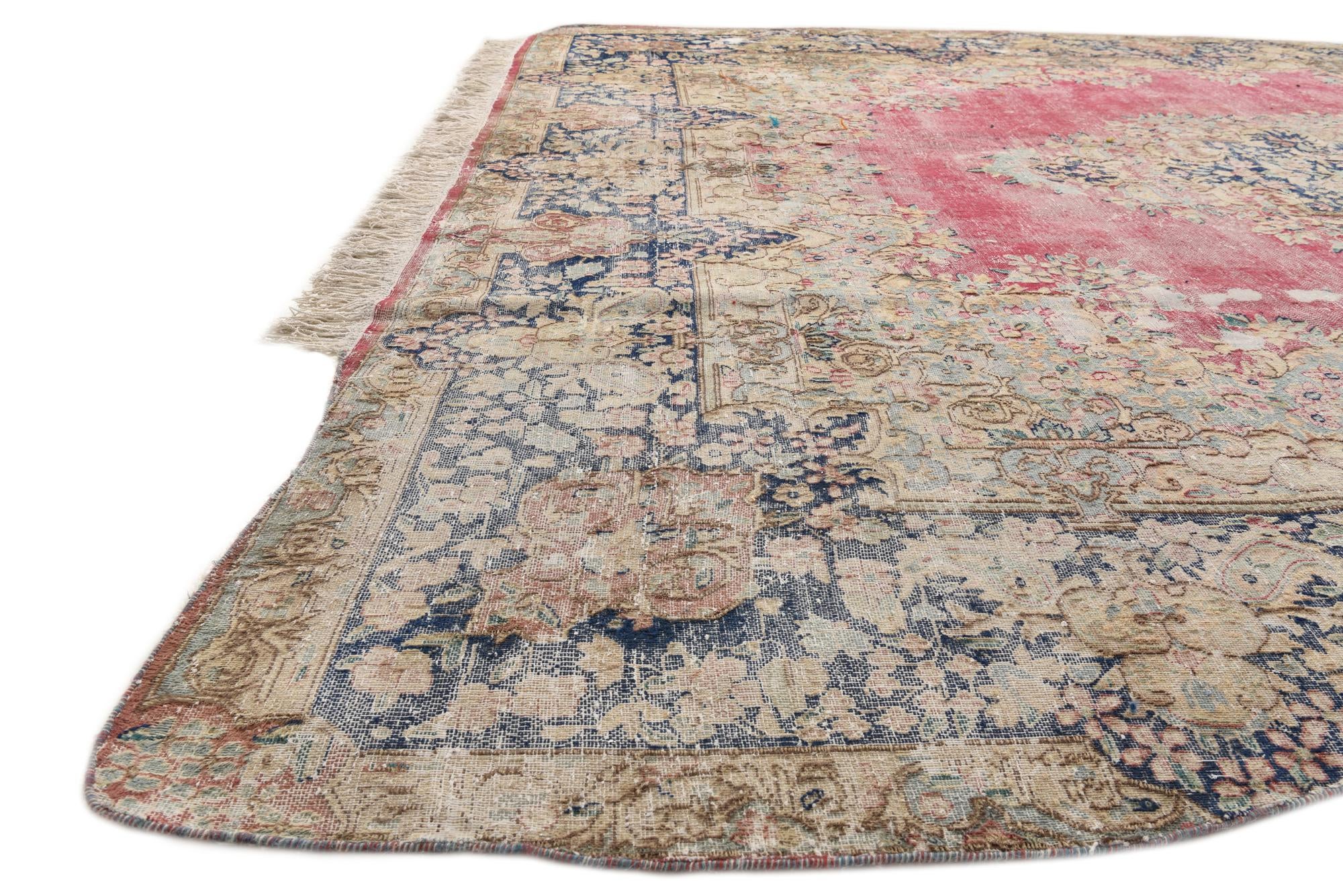 9' 8 x 11' 4 Hand Knotted Ultra Vintage Persian Wool Rug
