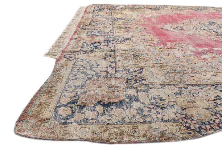 9' 8 x 11' 4 Hand Knotted Ultra Vintage Persian Wool Rug