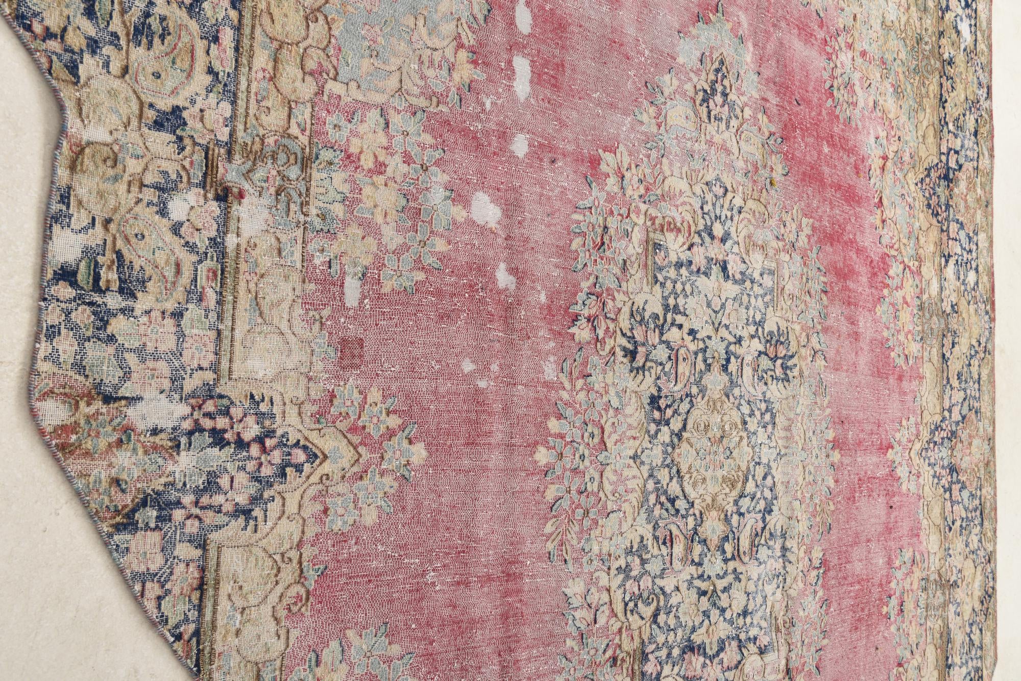 9' 8 x 11' 4 Hand Knotted Ultra Vintage Persian Wool Rug