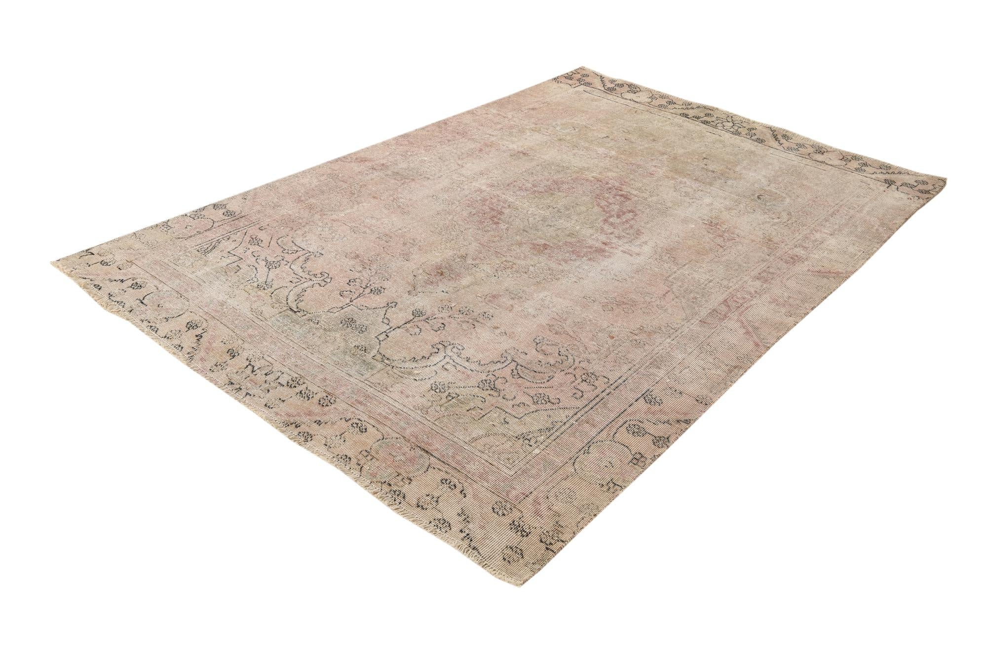 5' 8 x 8' 4 Hand Knotted Ultra Vintage Persian Wool Rug