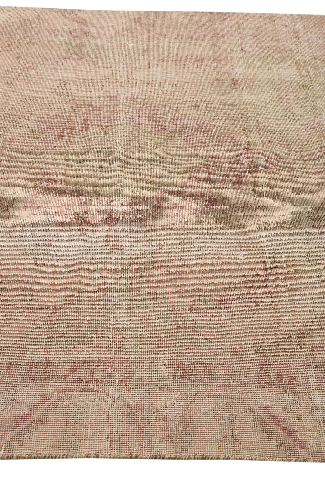 5' 8 x 8' 4 Hand Knotted Ultra Vintage Persian Wool Rug