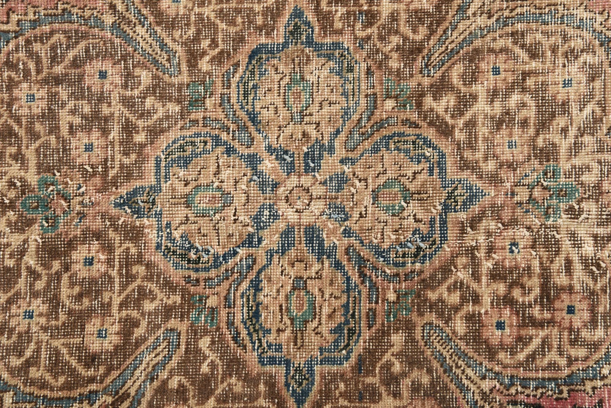 280cm x 385cm Hand Knotted Ultra Vintage Persian Wool Rug