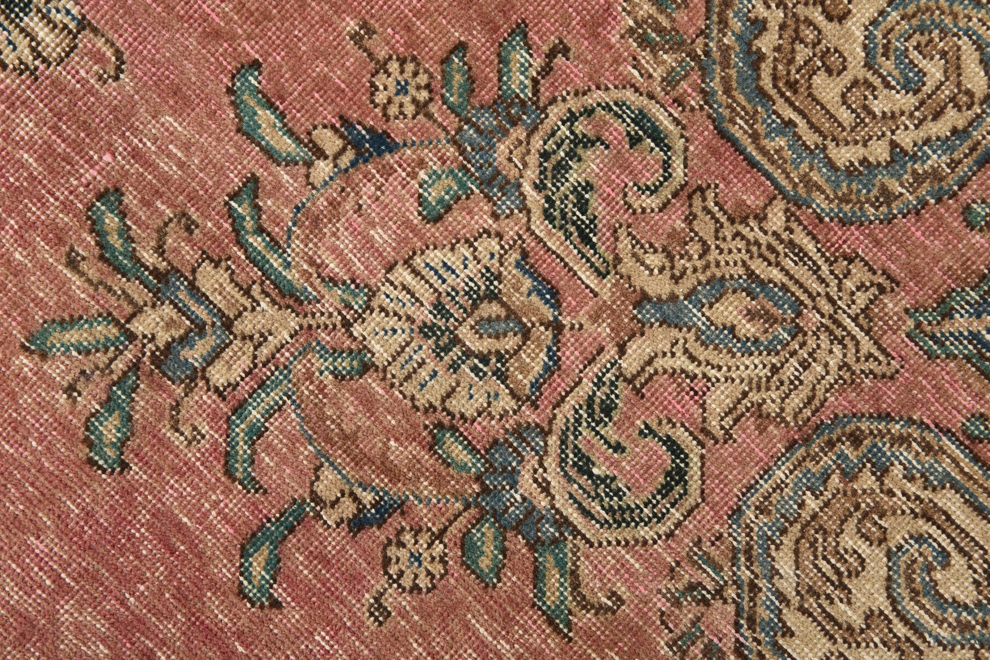 280cm x 385cm Hand Knotted Ultra Vintage Persian Wool Rug