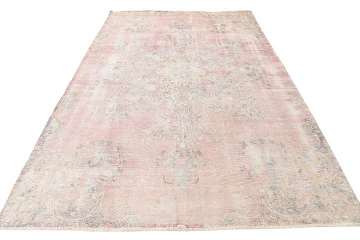 6' 9 x 10' 2 Hand Knotted Ultra Vintage Persian Wool Rug