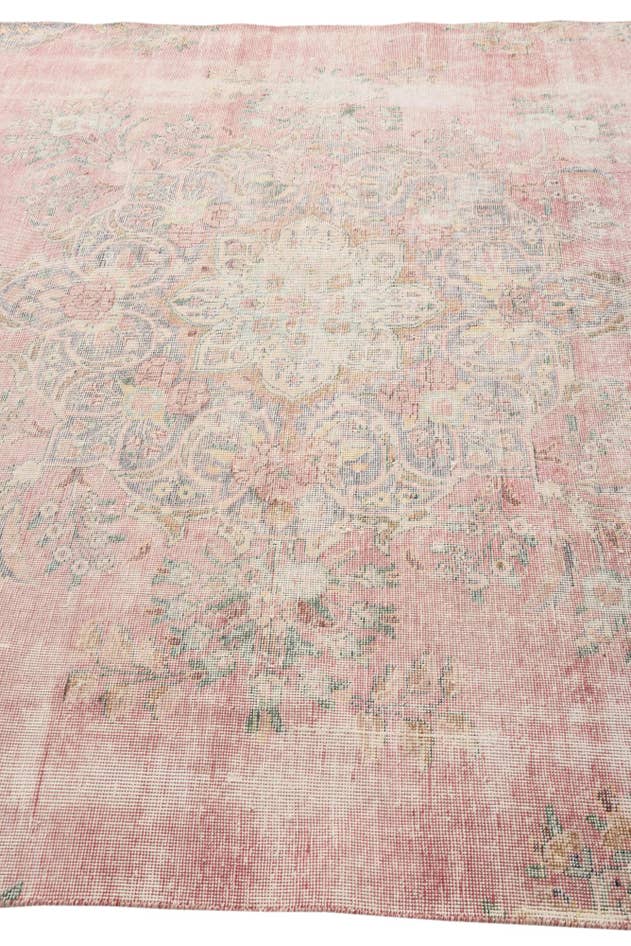 Detail image of 6' 9 x 10' 2 Hand Knotted Ultra Vintage Persian Wool Rug