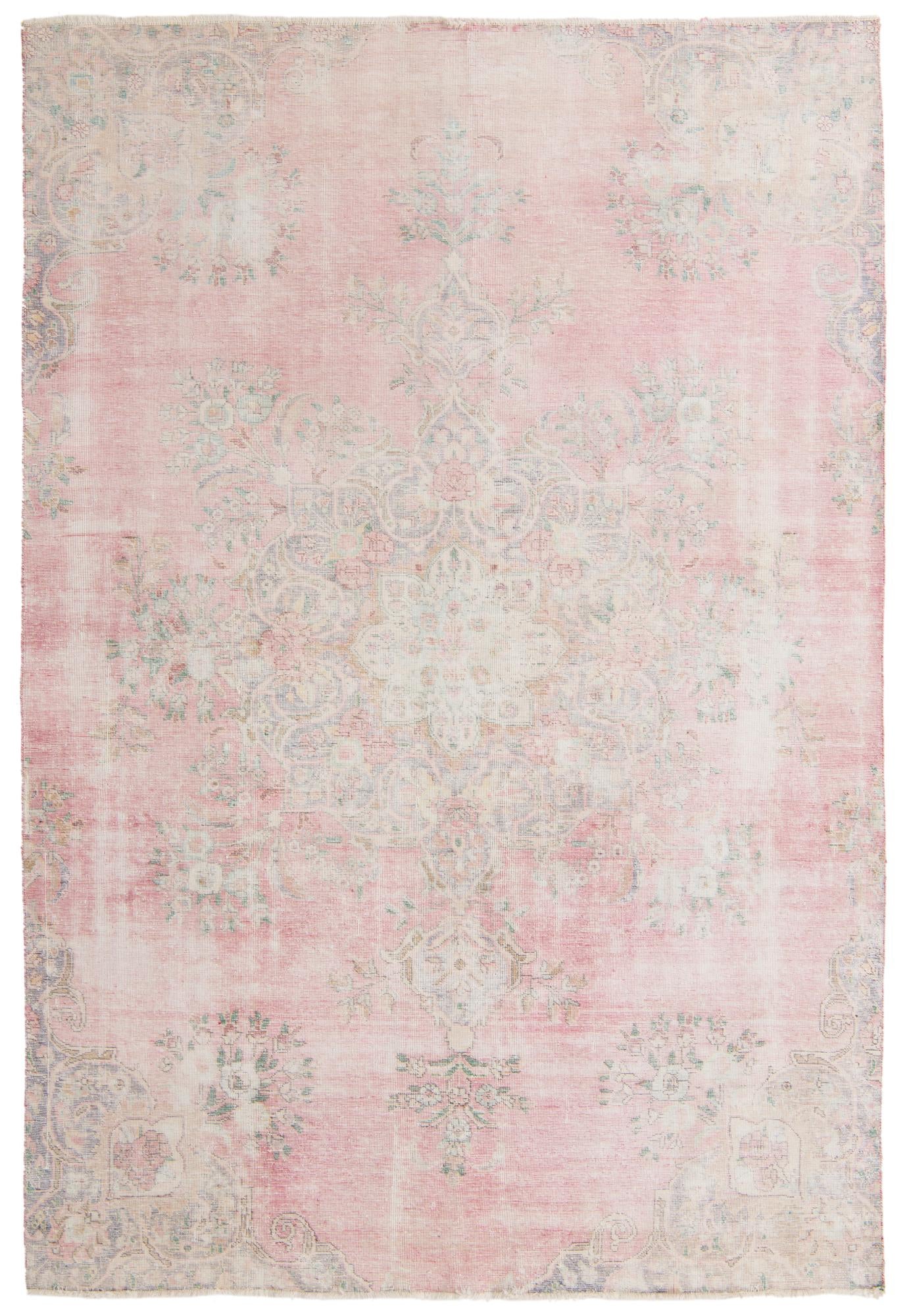 6' 9 x 10' 2 Hand Knotted Ultra Vintage Persian Wool Rug