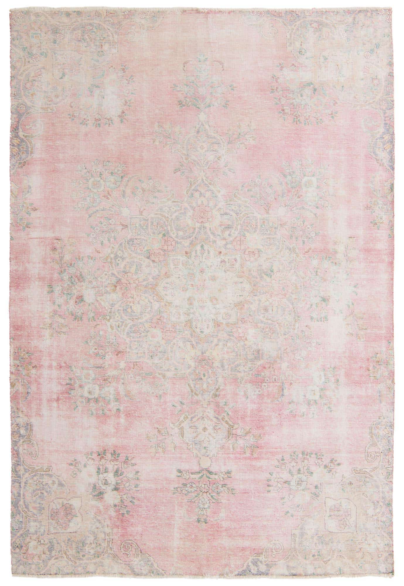 6' 9 x 10' 2 Hand Knotted Ultra Vintage Persian Wool Rug