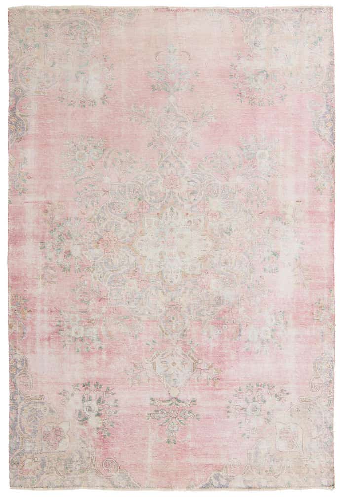 6' 9 x 10' 2 Hand Knotted Ultra Vintage Persian Wool Rug