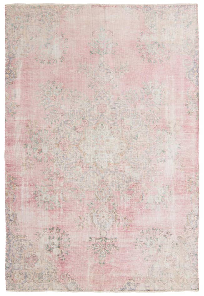 Detail image of 6' 9 x 10' 2 Hand Knotted Ultra Vintage Persian Wool Rug