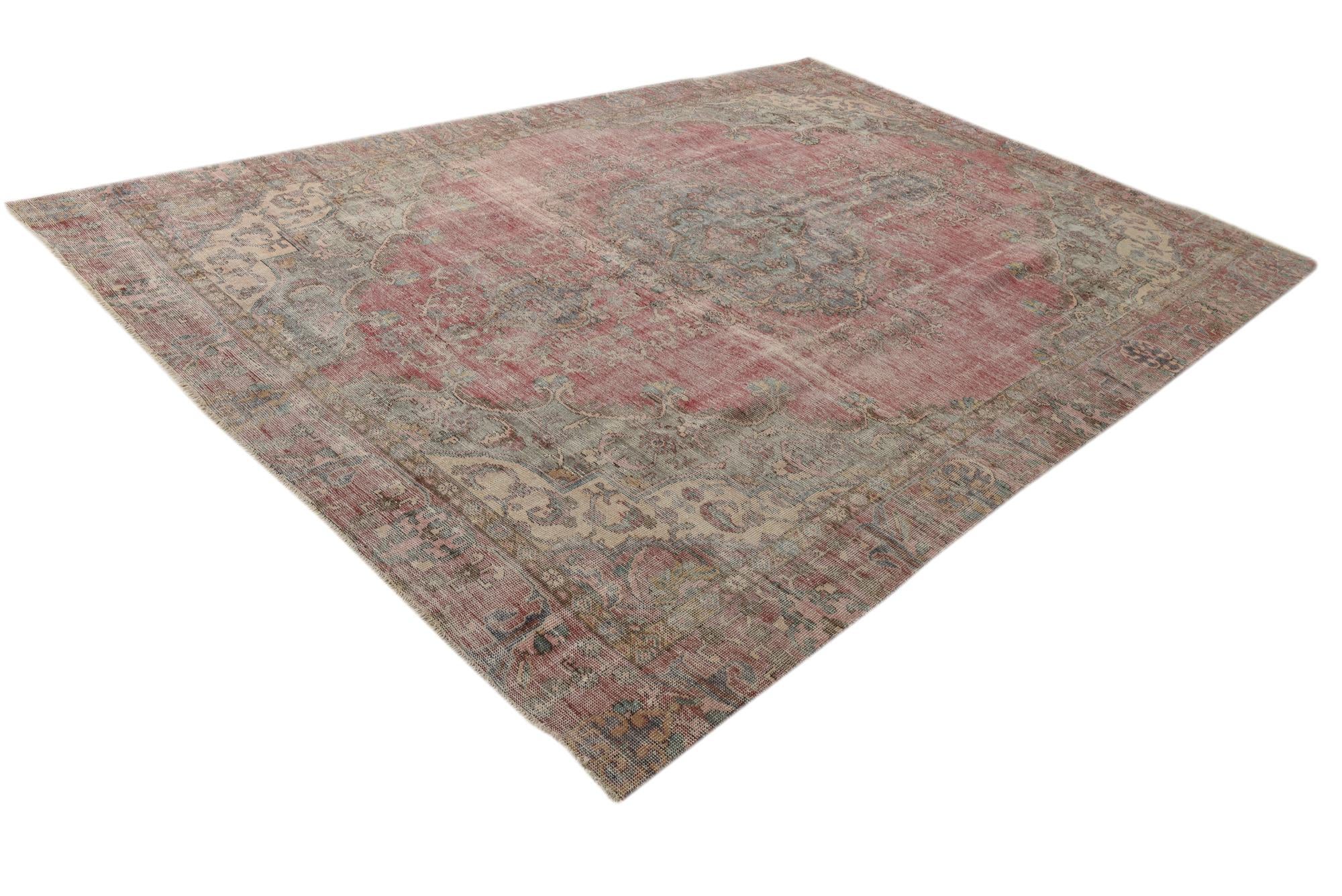 8' 7 x 12' 4 Hand Knotted Ultra Vintage Persian Wool Rug