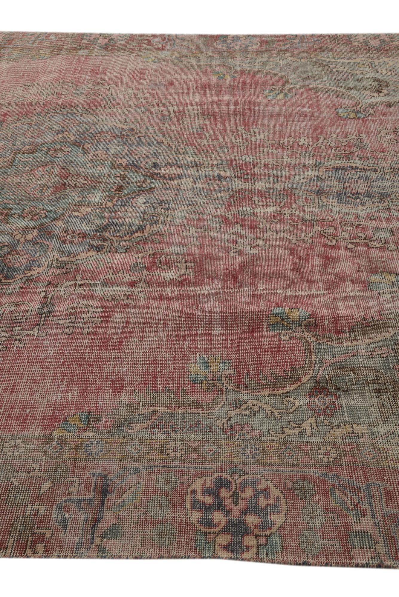 8' 7 x 12' 4 Hand Knotted Ultra Vintage Persian Wool Rug