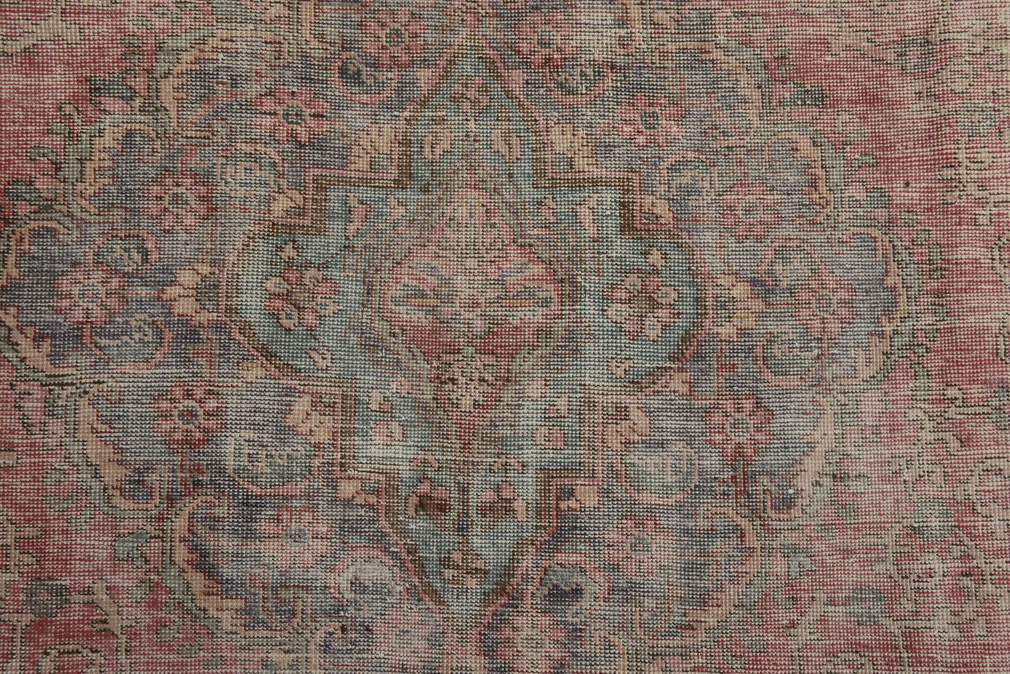 8' 7 x 12' 4 Hand Knotted Ultra Vintage Persian Wool Rug