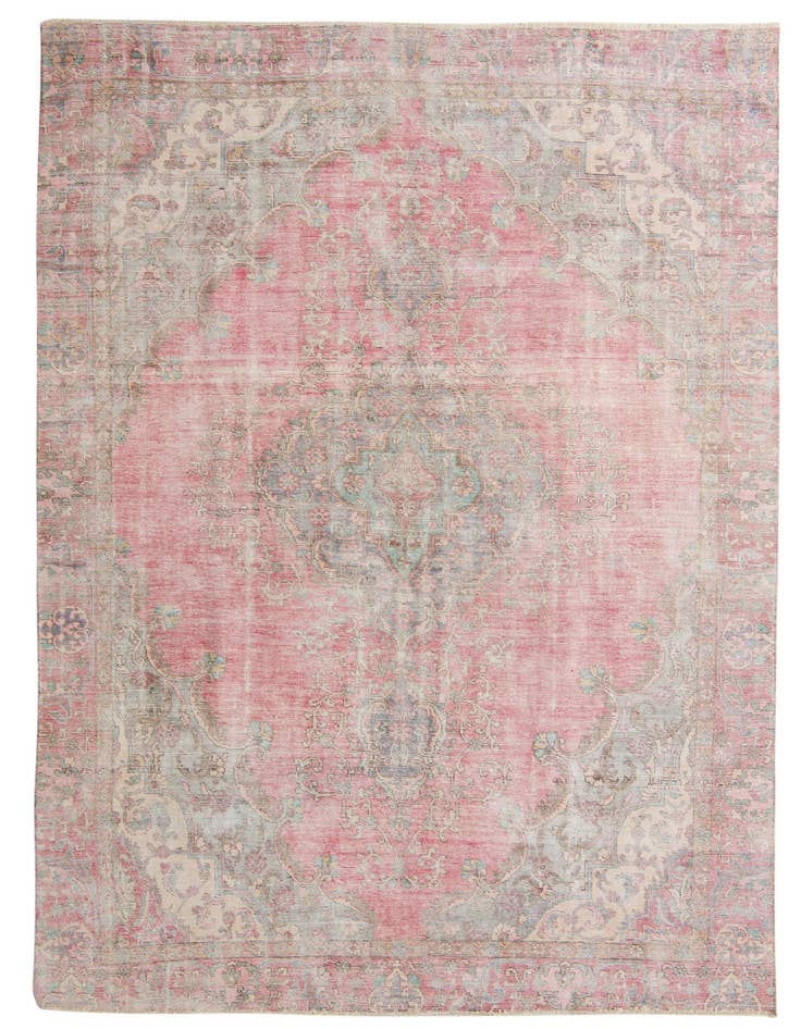 Detail image of 8' 7 x 12' 4 Hand Knotted Ultra Vintage Persian Wool Rug