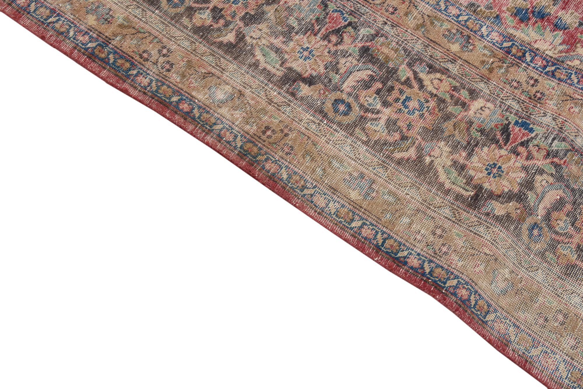 9' 9 x 12' 8 Hand Knotted Ultra Vintage Persian Wool Rug