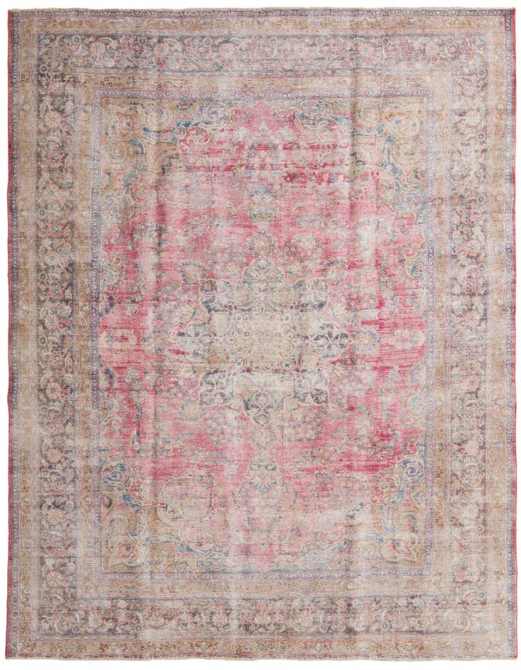 Detail image of 9' 9 x 12' 8 Hand Knotted Ultra Vintage Persian Wool Rug