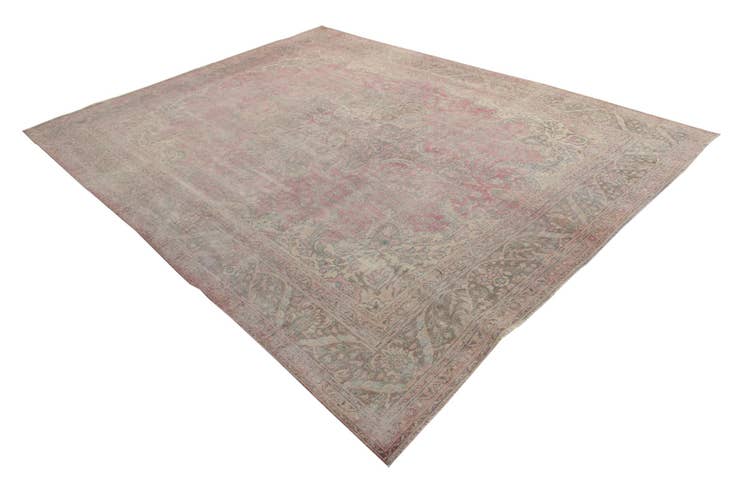 Detail image of 9' 7 x 12' 3 Hand Knotted Ultra Vintage Persian Wool Rug