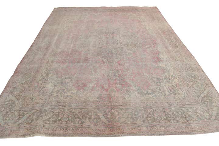 9' 7 x 12' 3 Hand Knotted Ultra Vintage Persian Wool Rug