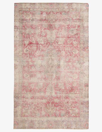 5' 3 x 9' 8 Hand Knotted Ultra Vintage Persian Wool Rug