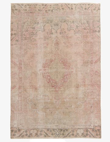 5' 8 x 8' 4 Hand Knotted Ultra Vintage Persian Wool Rug