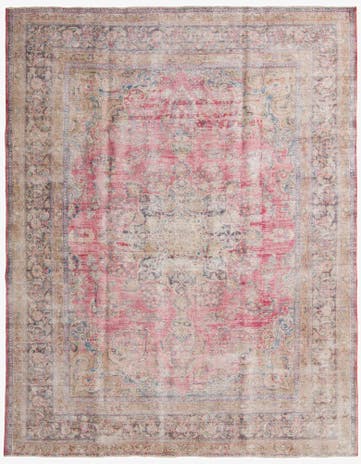 9' 9 x 12' 8 Hand Knotted Ultra Vintage Persian Wool Rug