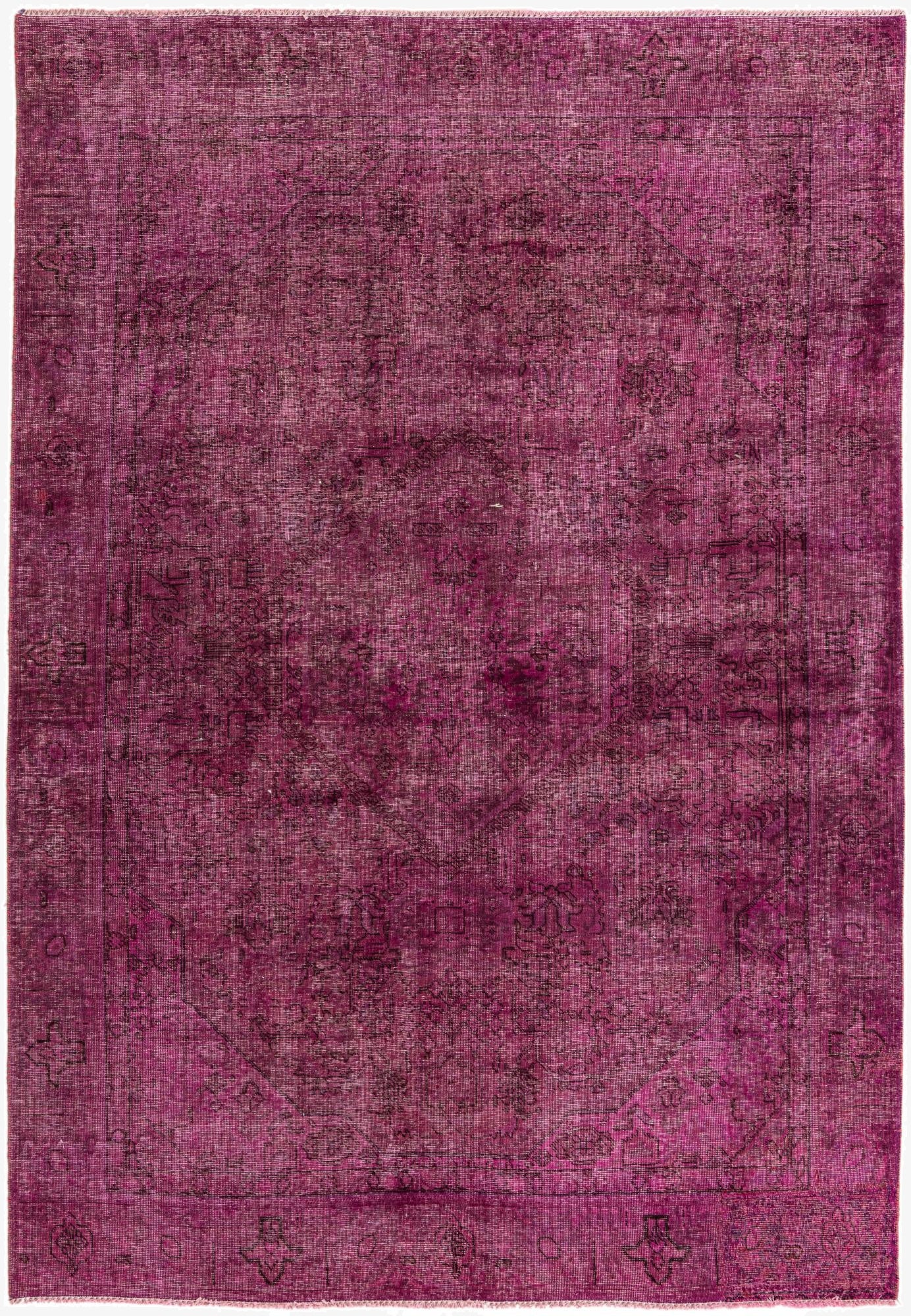 6' 1 x 8' 10  Hand Knotted Ultra Vintage Persian Wool Rug