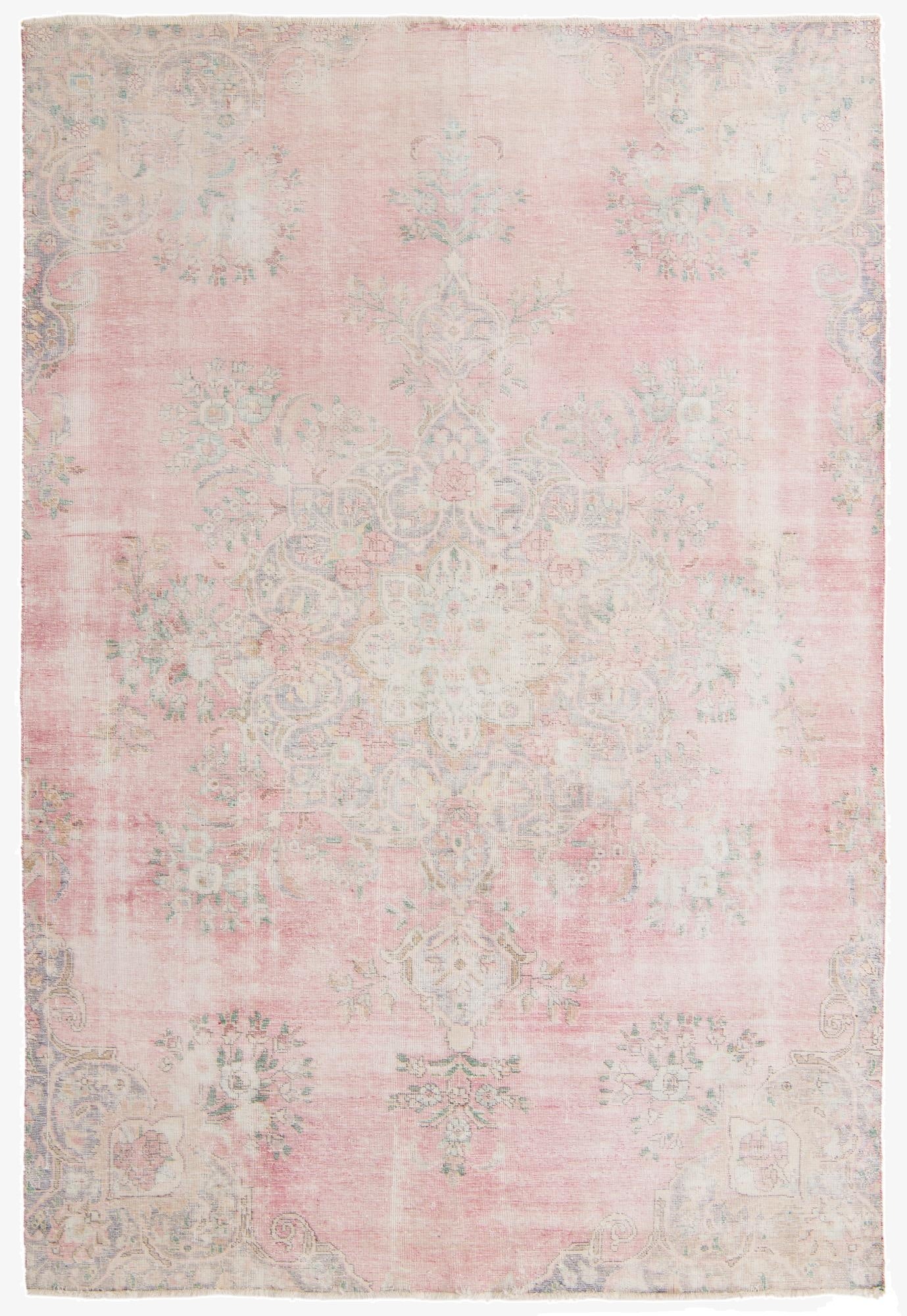 6' 9 x 10' 2  Hand Knotted Ultra Vintage Persian Wool Rug