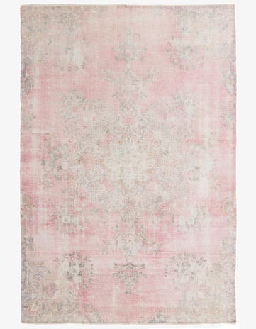 6' 9 x 10' 2 Hand Knotted Ultra Vintage Persian Wool Rug