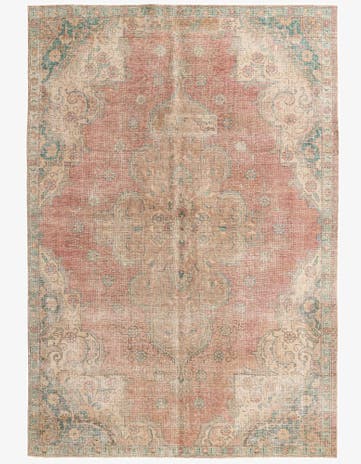 7' 1 x 10' 4 Hand Knotted Ultra Vintage Persian Wool Rug