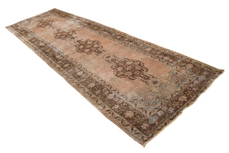 Detail image of 4' 6 x 13' 2 Hand Knotted Ultra Vintage Persian Wool Runner Rug