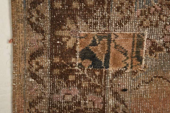 4' 6 x 13' 2 Hand Knotted Ultra Vintage Persian Wool Runner Rug