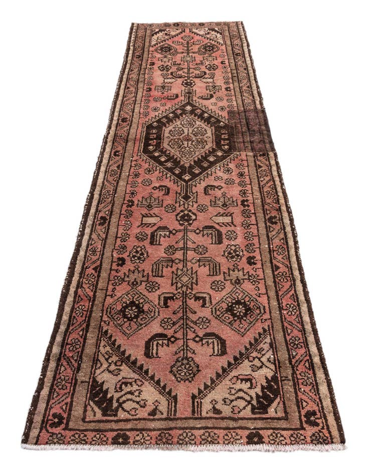 Detail image of  3' 2 x 9' 2  Hand Knotted Ultra Vintage Persian Wool Runner Rug