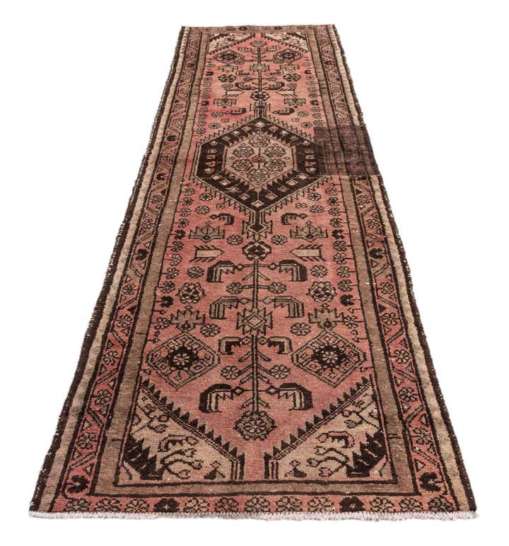 3' 2 x 9' 2 Hand Knotted Ultra Vintage Persian Wool Runner Rug