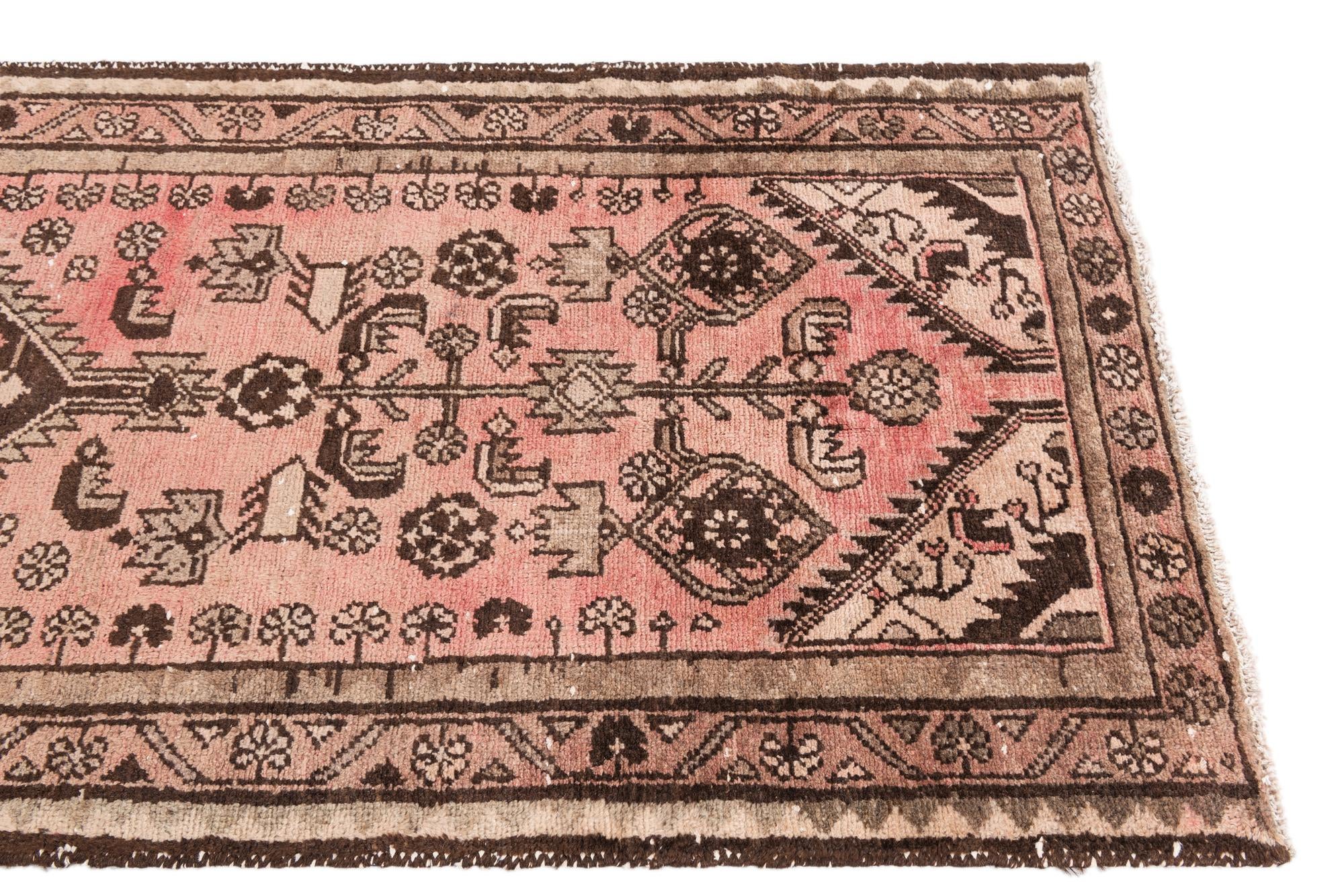 3' 2 x 9' 2 Hand Knotted Ultra Vintage Persian Wool Runner Rug