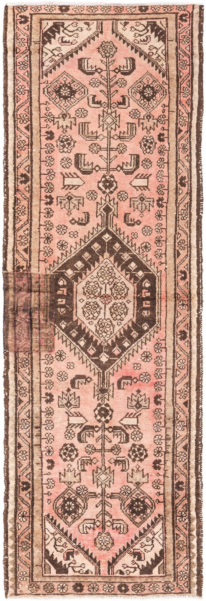 3' 2 x 9' 2 Hand Knotted Ultra Vintage Persian Wool Runner Rug