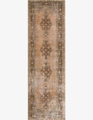 4' 6 x 13' 2 Hand Knotted Ultra Vintage Persian Wool Runner Rug