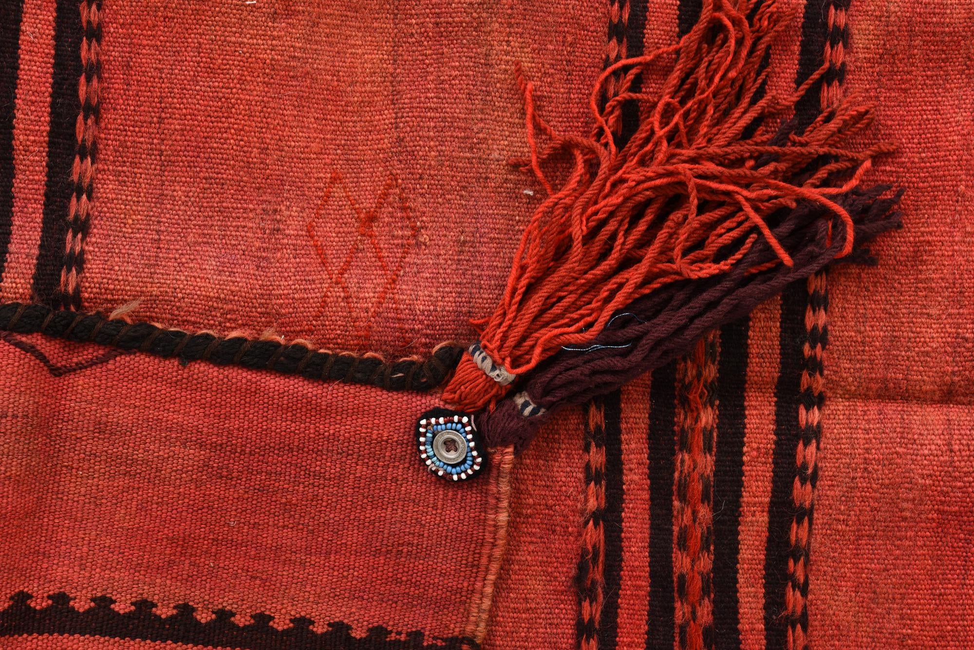2' 10 x 3' 5 Hand Woven Kilim Fars Wool Square Rug
