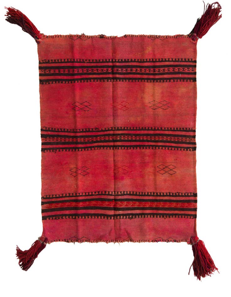 Detail image of 2' 10 x 3' 5 Hand Woven Kilim Fars Wool Square Rug