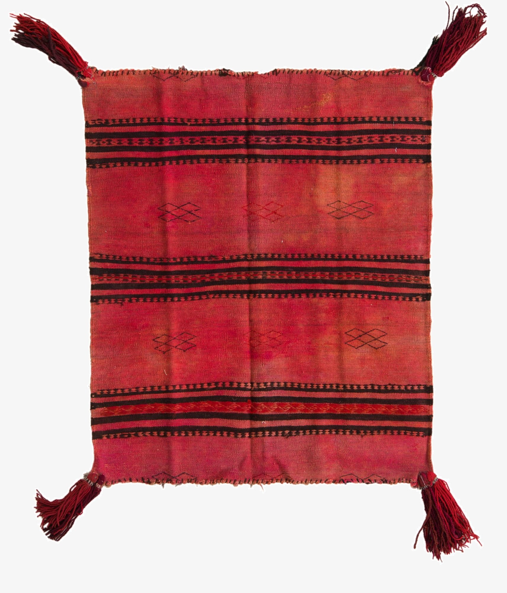 2' 10 x 3' 5  Hand Woven Kilim Fars Wool Square Rug